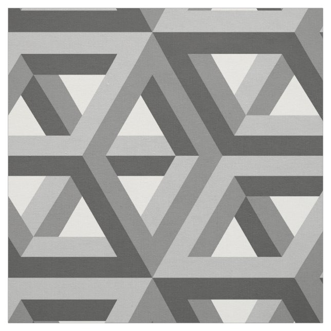 Modern Geometric Retro Hexagons Pattern #2 Fabric (Swatch)