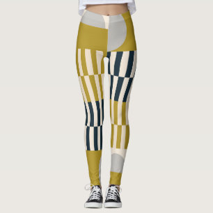 Modern geometric, retro Scandinavian pattern Leggings