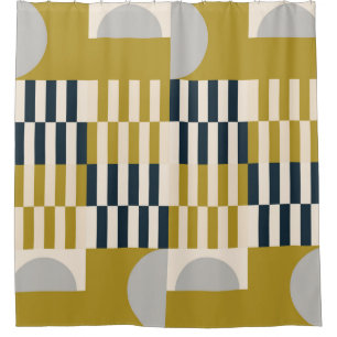 Modern geometric, retro Scandinavian pattern Shower Curtain