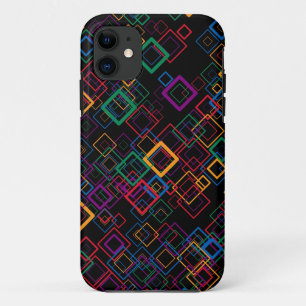 Modern Geometric Retro Squares iPhone 11 Case