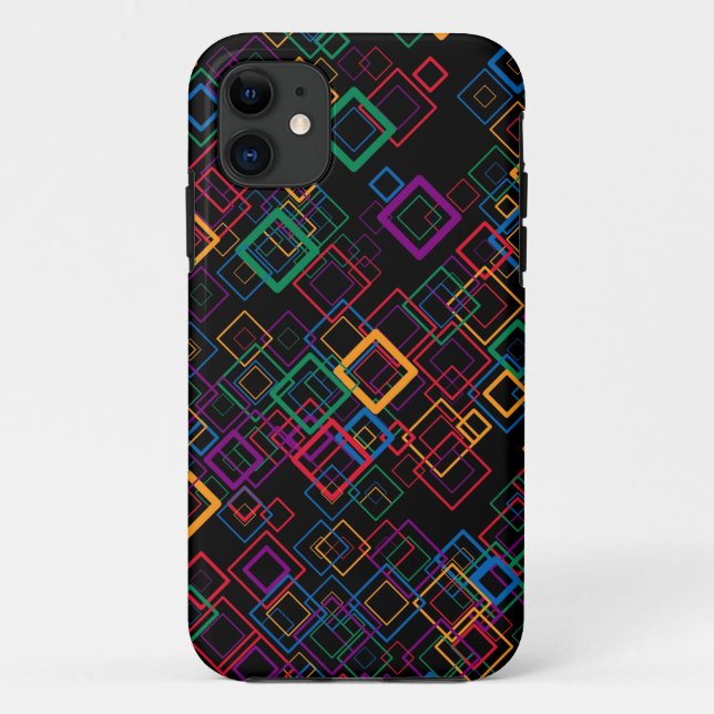 Modern Geometric | Retro Squares Case-Mate iPhone Case (Back)