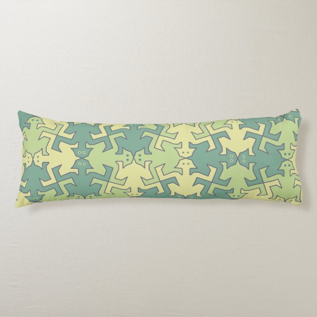 Modern Geometric Retro Strong Men Pattern #2 Body Cushion (Front)