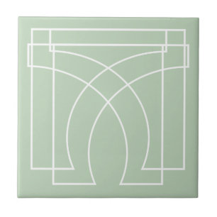 Modern Geometric Sage Green Tile