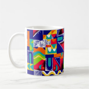 Modern geometric seamless pattern coffee mug