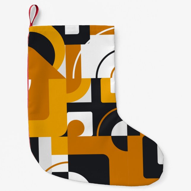 Modern geometric seamless pattern small christmas stocking (Front)