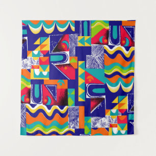 Modern geometric seamless pattern tapestry