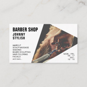 Modern geometric shape image business card