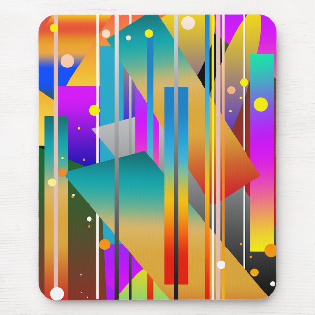 Modern Geometric Shapes Abstract Pattern  Mouse Mat (Front)