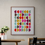 Modern Geometric Shapes Art in Earthy Autumn  Poster<br><div class="desc">Modern Geometric Shapes Art in Earthy Autumn Poster</div>
