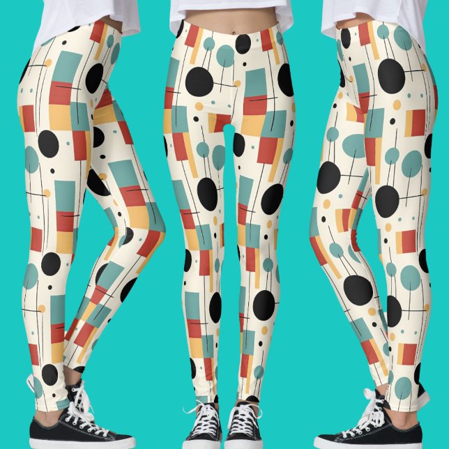 Modern Geometric Shapes Leggings (Creator Uploaded)