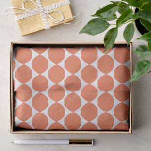 Modern Geometric Shapes Pattern in Orange Tissue Paper