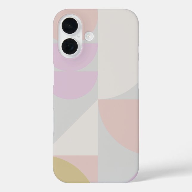 Modern Geometric Shapes Pattern in Winter Pastels Case-Mate iPhone Case (Back)