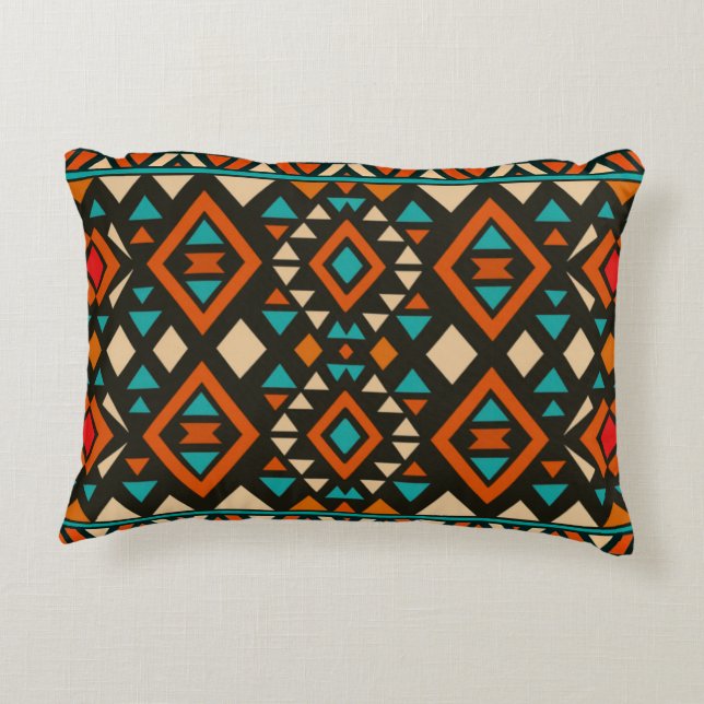 Modern Geometric Southwest Style  Decorative Cushion (Back)