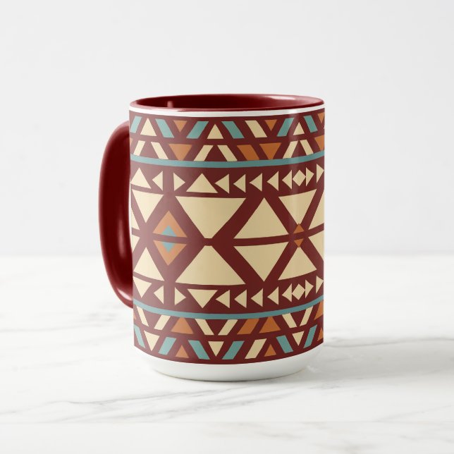 Modern Geometric Southwest Style Mug (Front Left)