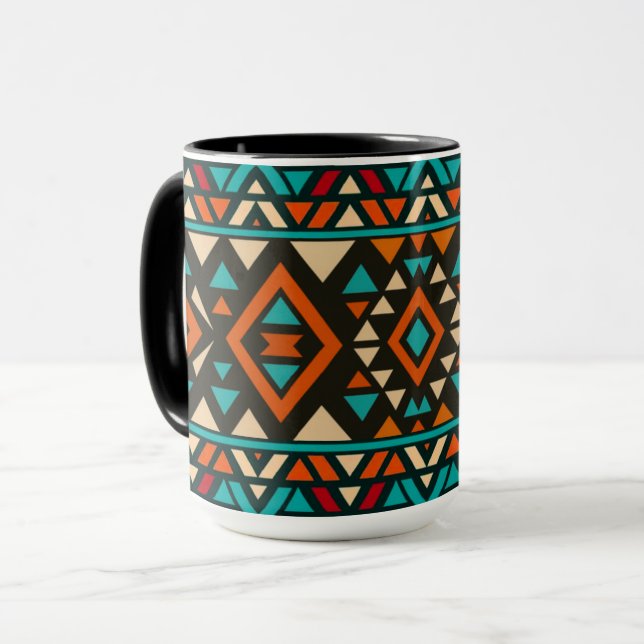Modern Geometric Southwest Style  Mug (Front Left)