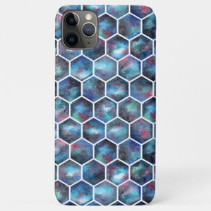 Modern Geometric Space Grid with Cosmic Colours iPhone 11 Pro Max Case
