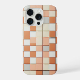 Modern Geometric Square Case - Terracotta, Cream