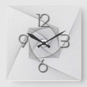 Modern geometric square wall clock