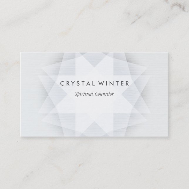 Modern Geometric Star Bright Light Business Card (Front)