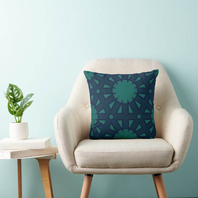 Modern Geometric Starburst Abstract  Cushion (Chair)