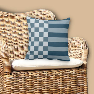 Modern Geometric Stripes & Chequered Cushion