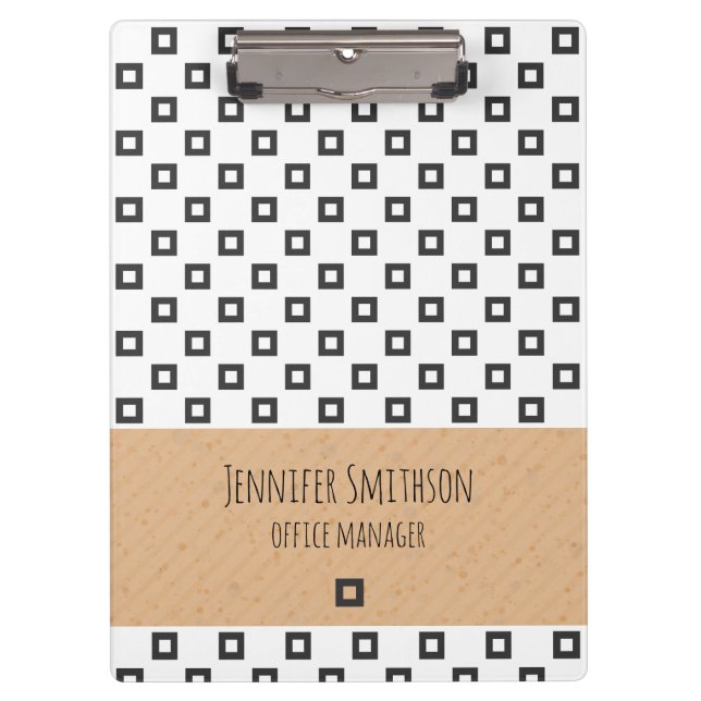 Modern Geometric Style Clipboard (Front)