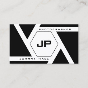 Modern geometric style inspired by photo lens busi business card