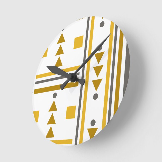 Modern Geometric Style Round Clock (Angle)