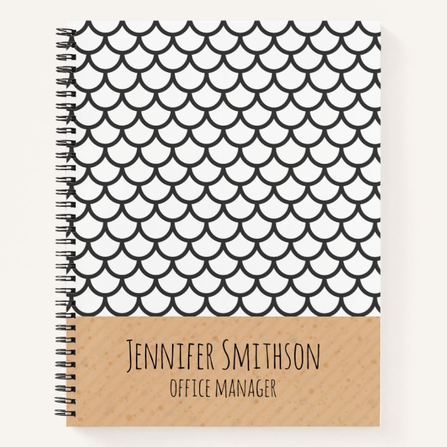 Modern Geometric Style Spiral Notebook (Front)