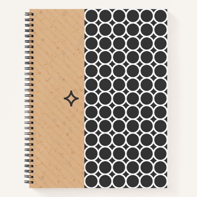 Modern Geometric Style Spiral Notebook (Front)
