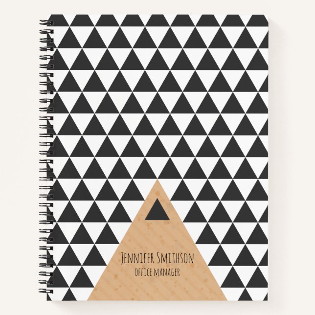 Modern Geometric Style Spiral Notebook (Front)