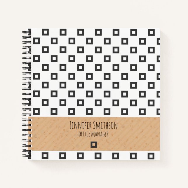 Modern Geometric Style Spiral Notebook (Front)