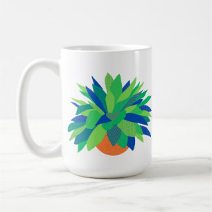 Modern Geometric Succulent Illustration Artistic C Coffee Mug