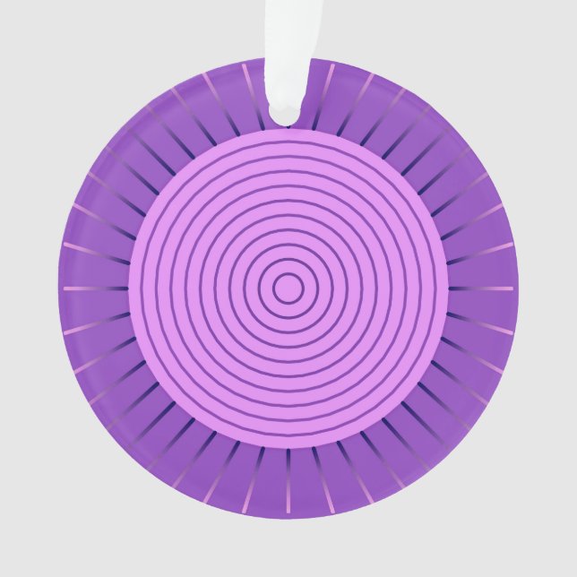 Modern Geometric Sunburst - Amethyst Purple Ornament (Front)