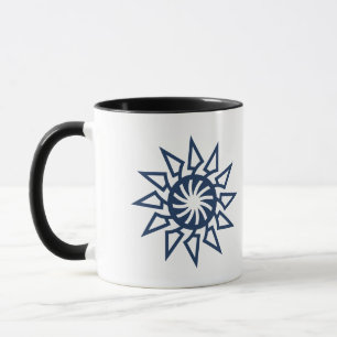 Modern Geometric Sunburst design Mug