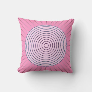 Modern Geometric Sunburst - Shades of Pink Cushion