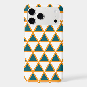 Modern Geometric teal and Gold triangle Pattern