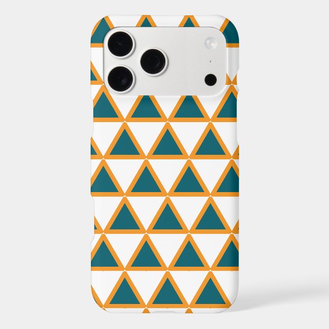 Modern Geometric teal and Gold triangle Pattern  (Back)