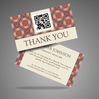 Modern Geometric Thank You Card Marsala