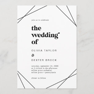 Modern Geometric The Wedding Of Invitation