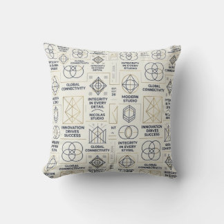 Modern Geometric Throw Pillow