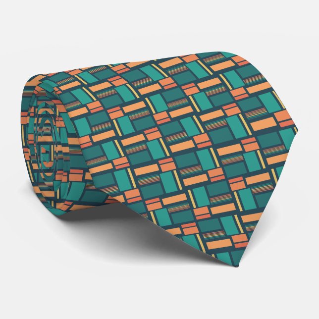 Modern Geometric Tie (Rolled)