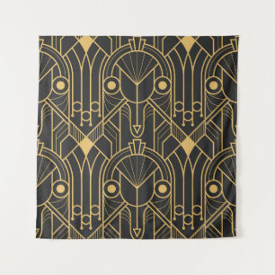 Modern Geometric Tiles Art Deco Tapestry