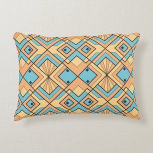 modern geometric tiles pattern. Abstract art deco Decorative Cushion