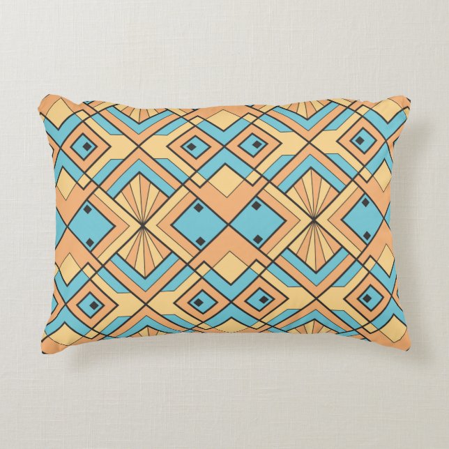 modern geometric tiles pattern. Abstract art deco  Decorative Cushion (Front)