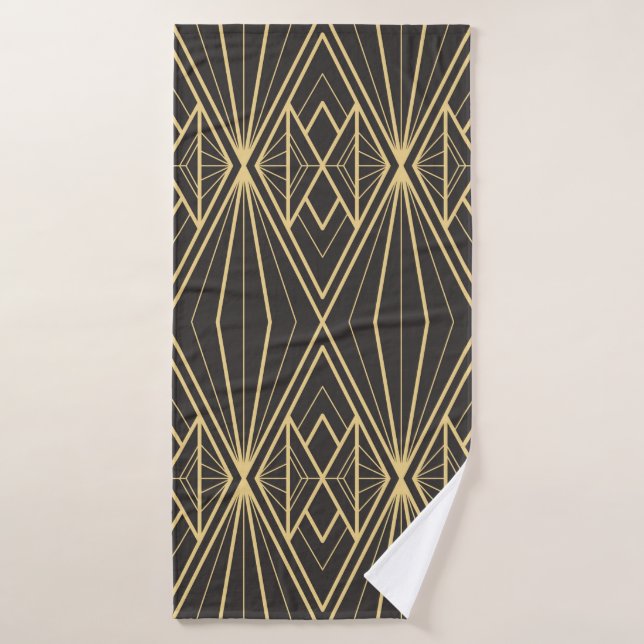 Modern geometric tiles pattern bath towel (Bath Towel)