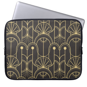 Modern geometric tiles pattern laptop sleeve