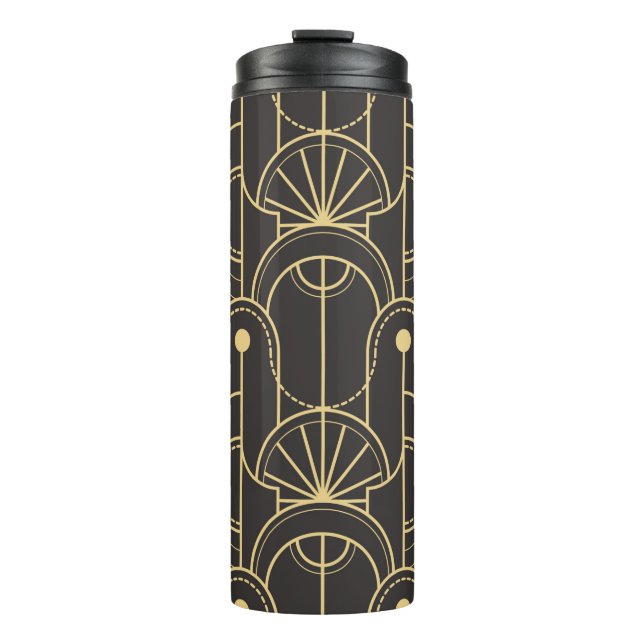 Modern geometric tiles pattern thermal tumbler (Front)
