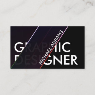 Modern geometric transparent dark business card