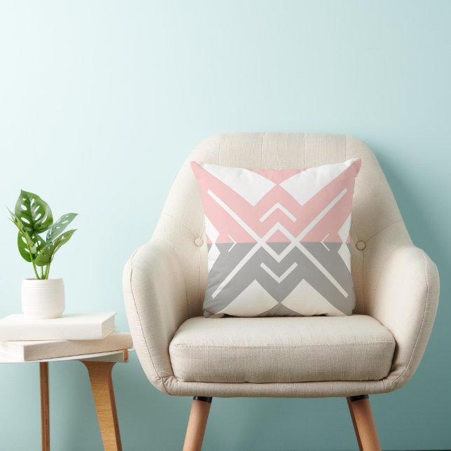 Modern geometric trendy colour block minimalist cushion (Chair)